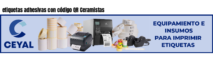 etiquetas adhesivas con código QR Ceramistas
