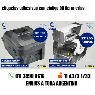 etiquetas adhesivas con código QR Cerrajerías