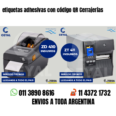 etiquetas adhesivas con código QR Cerrajerías