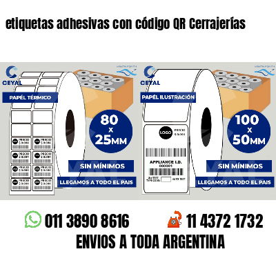 etiquetas adhesivas con código QR Cerrajerías