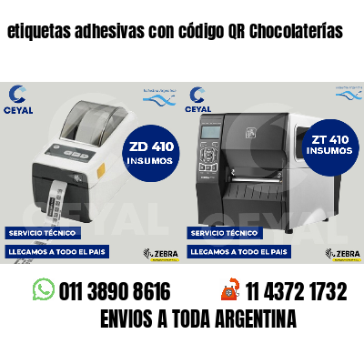 etiquetas adhesivas con código QR Chocolaterías