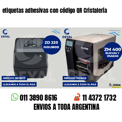etiquetas adhesivas con código QR Cristalería