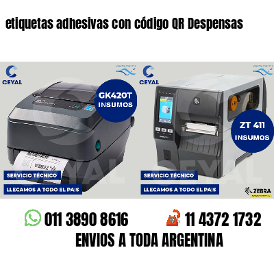 etiquetas adhesivas con código QR Despensas