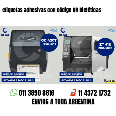 etiquetas adhesivas con código QR Dietéticas