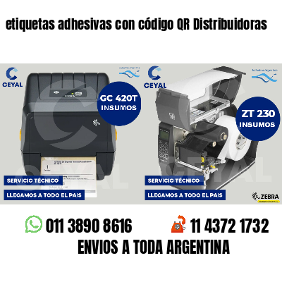 etiquetas adhesivas con código QR Distribuidoras