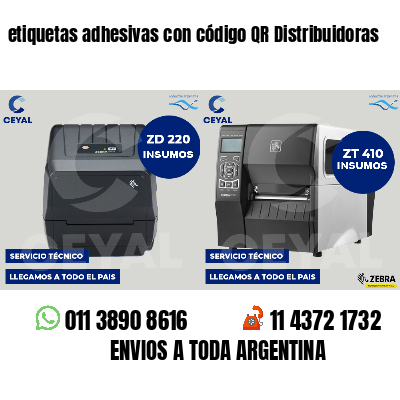 etiquetas adhesivas con código QR Distribuidoras