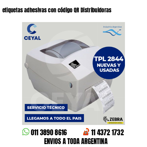 etiquetas adhesivas con código QR Distribuidoras