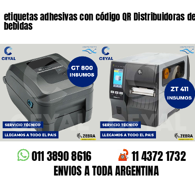 etiquetas adhesivas con código QR Distribuidoras de bebidas