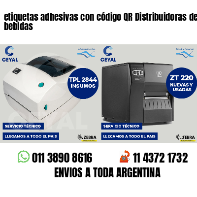 etiquetas adhesivas con código QR Distribuidoras de bebidas