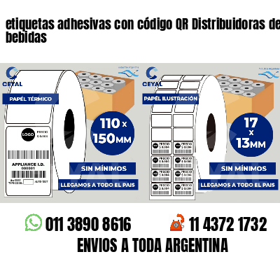 etiquetas adhesivas con código QR Distribuidoras de bebidas