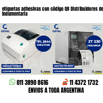 etiquetas adhesivas con código QR Distribuidores de indumentaria
