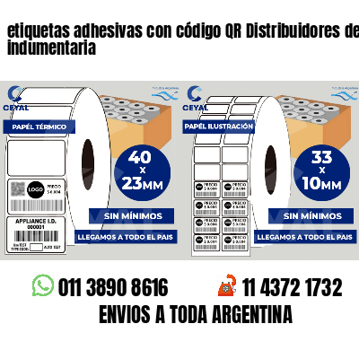 etiquetas adhesivas con código QR Distribuidores de indumentaria