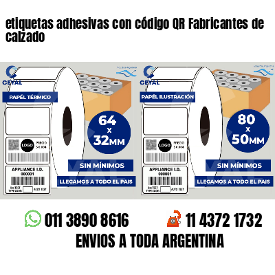 etiquetas adhesivas con código QR Fabricantes de calzado