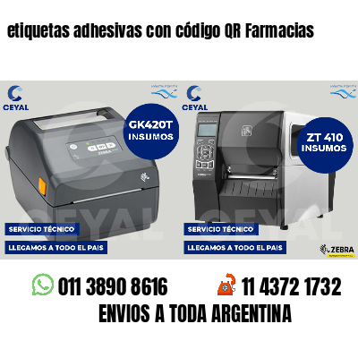 etiquetas adhesivas con código QR Farmacias