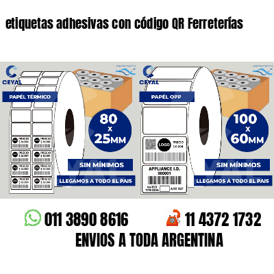etiquetas adhesivas con código QR Ferreterías