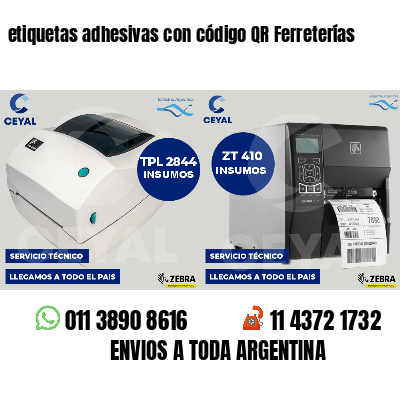 etiquetas adhesivas con código QR Ferreterías