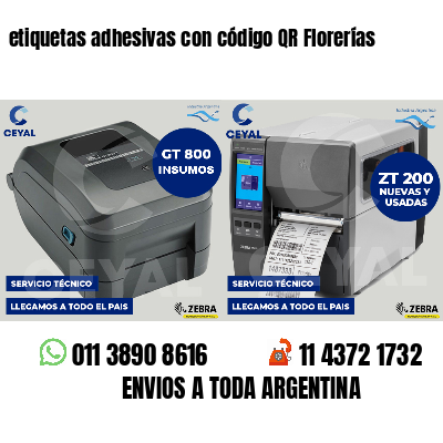 etiquetas adhesivas con código QR Florerías