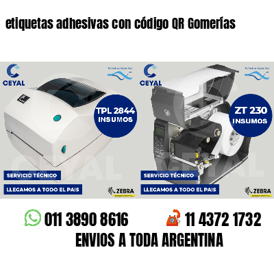 etiquetas adhesivas con código QR Gomerías