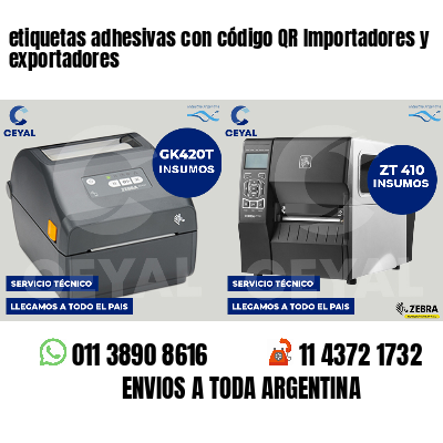 etiquetas adhesivas con código QR Importadores y exportadores