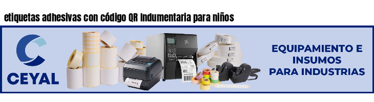 etiquetas adhesivas con código QR Indumentaria para niños