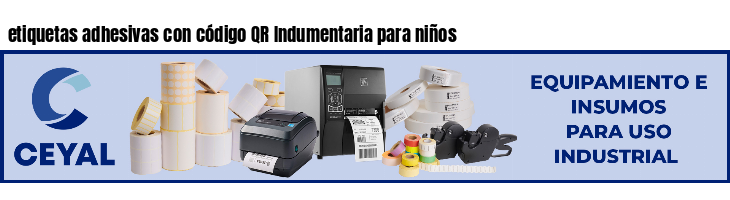 etiquetas adhesivas con código QR Indumentaria para niños