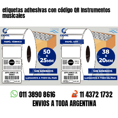 etiquetas adhesivas con código QR Instrumentos musicales