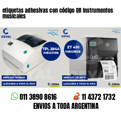 etiquetas adhesivas con código QR Instrumentos musicales