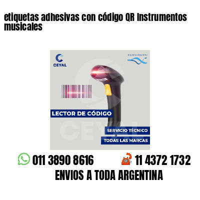 etiquetas adhesivas con código QR Instrumentos musicales