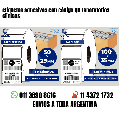 etiquetas adhesivas con código QR Laboratorios clínicos