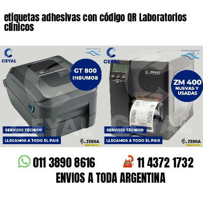 etiquetas adhesivas con código QR Laboratorios clínicos