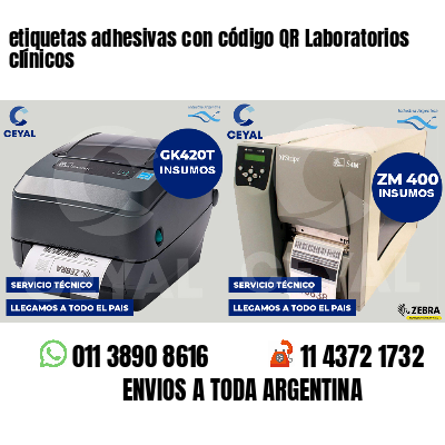 etiquetas adhesivas con código QR Laboratorios clínicos