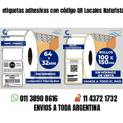 etiquetas adhesivas con código QR Locales Naturistas