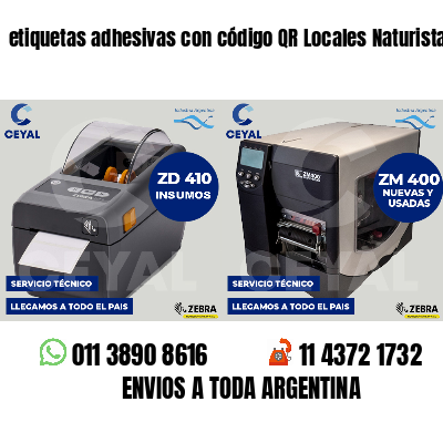 etiquetas adhesivas con código QR Locales Naturistas