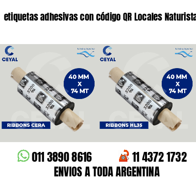 etiquetas adhesivas con código QR Locales Naturistas