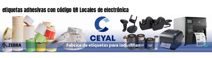 etiquetas adhesivas con código QR Locales de electrónica