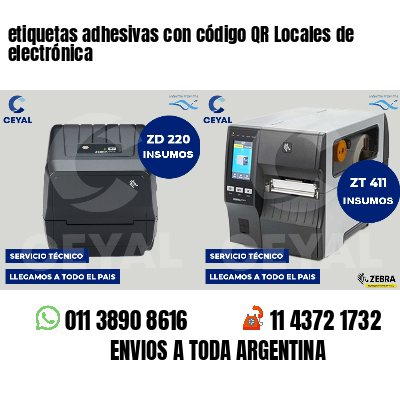 etiquetas adhesivas con código QR Locales de electrónica