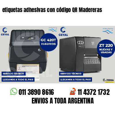 etiquetas adhesivas con código QR Madereras