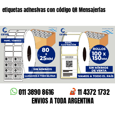 etiquetas adhesivas con código QR Mensajerías