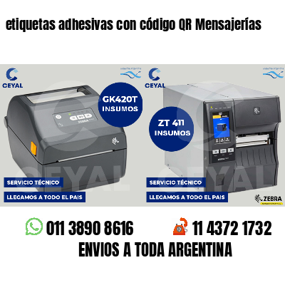 etiquetas adhesivas con código QR Mensajerías