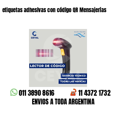 etiquetas adhesivas con código QR Mensajerías