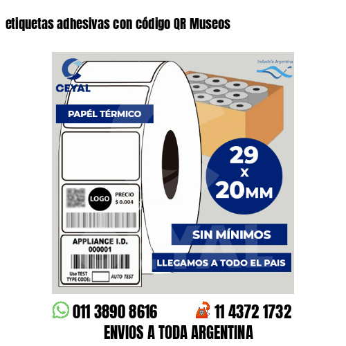 etiquetas adhesivas con código QR Museos