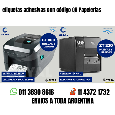 etiquetas adhesivas con código QR Papelerías