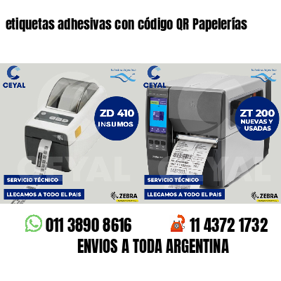 etiquetas adhesivas con código QR Papelerías