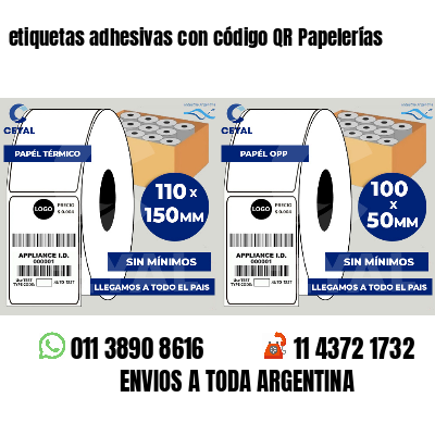 etiquetas adhesivas con código QR Papelerías