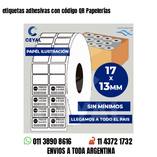 etiquetas adhesivas con código QR Papelerías