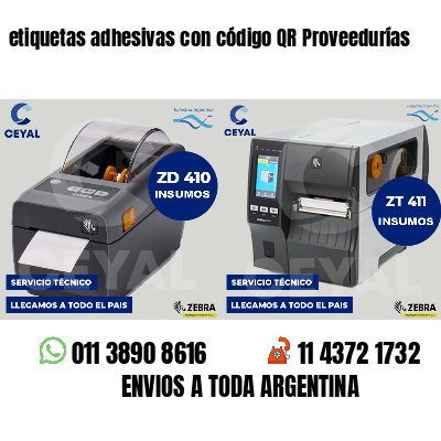 etiquetas adhesivas con código QR Proveedurías