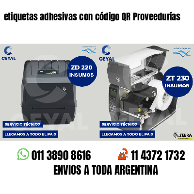 etiquetas adhesivas con código QR Proveedurías