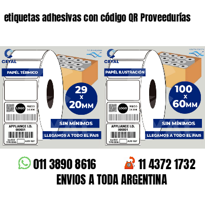 etiquetas adhesivas con código QR Proveedurías