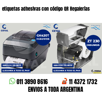 etiquetas adhesivas con código QR Regalerías