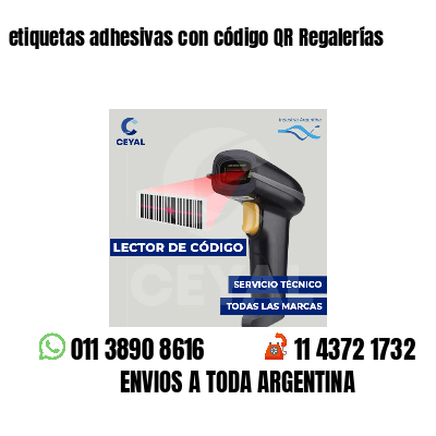 etiquetas adhesivas con código QR Regalerías